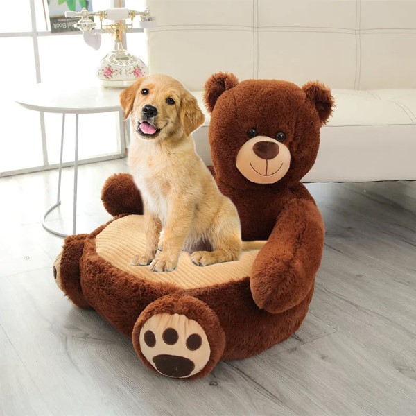 TONBO Kuschelbett Für Hunde & Katzen – 61 Cm, Weiches Plüsch-Blumendesign, Maschinenwaschbar In Pastellrosa