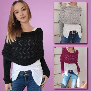 Gestrickter Schal mit Ärmeln | KNITKA