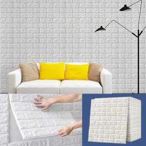 (5 Stück) Selbstklebende Backsteintapete mit 3D-Muster | BRICKSBY