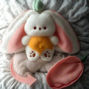 Kinderspielzeughase, der schläft und atmet | STRAWBBIT