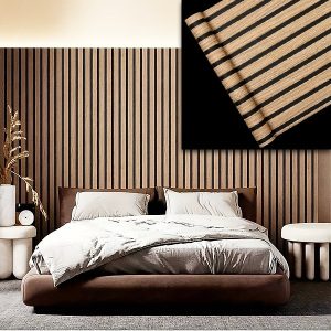 Eleganter Wandaufkleber mit Holzeffekt | LINEWALL