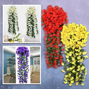 Lebensechter, künstlicher, hängender Blumenstrauß | HANGROSE