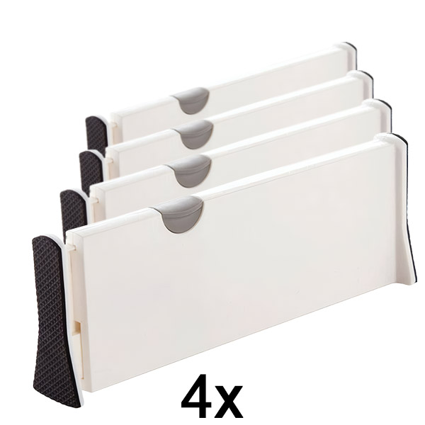 4x Verstellbare trennwand für schubladen oder regale | DIVISERINO
