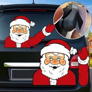 Weihnachtsmann-Aufkleber für die Heckscheibenwischer | SANTAWIPER