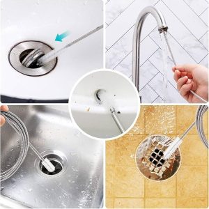 Flexible Bürste für verstopfte Abflüsse & Rohre | DRAINOVA