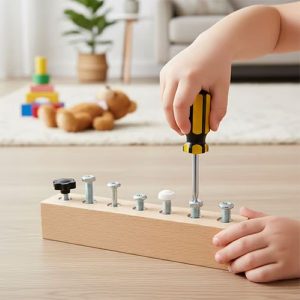 Holz-Schrauben-Lernbrett | MINIMOJSTER